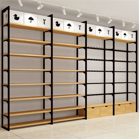 Wood racks design Gondola shelf for boutique store display rack | Store ...