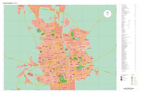 Aguascalientes City Map, Mexico