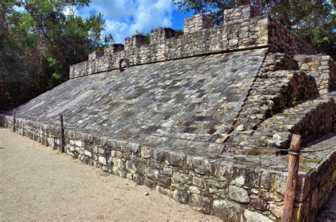 Sacred Ball Game Court at Mayan Ruins in Coba, Mexico - Encircle Photos