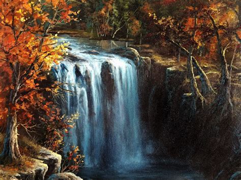 Resultado de imagen de kevin hill | Waterfall paintings, Landscape ...