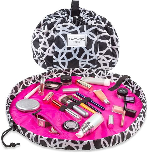 Lay-n-Go Cosmo Drawstring Cosmetic & Makeup Bag Organizer, Toiletry Bag ...