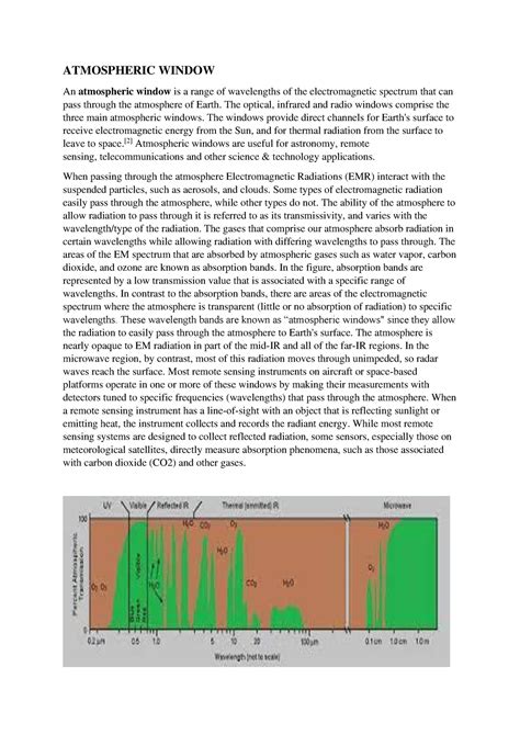Atmospheric Window - ATMOSPHERIC WINDOW An atmospheric window is a ...