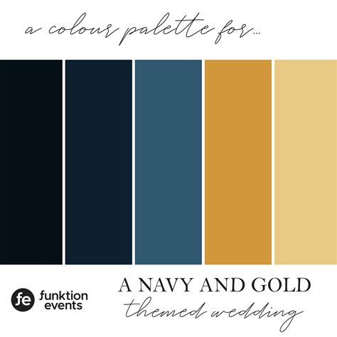 Navy & Gold Wedding Colour Palette | Winter Wedding Color Palette ...