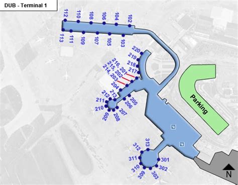 Dublin Airport DUB Terminal 1 Map