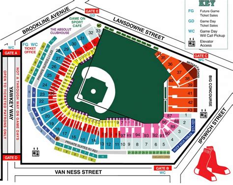 Fenway Park Seating Chart With Rows And Seat Numbers | Two Birds Home