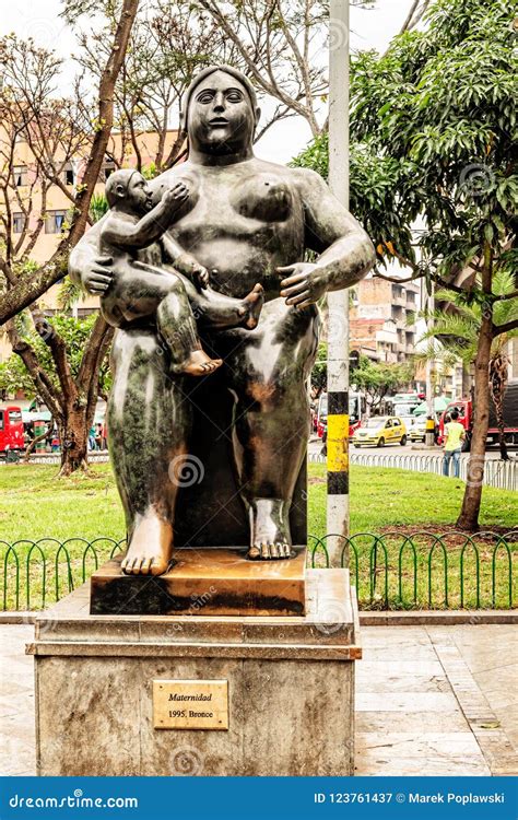 Botero Sculptures Located at Botero Sculptures Square in Medellin ...