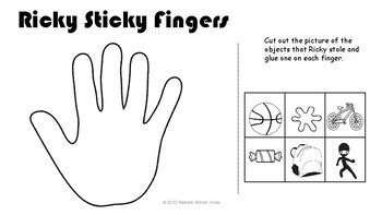 Ricky Sticky Fingers Social Skill Activities about Stealing | TPT