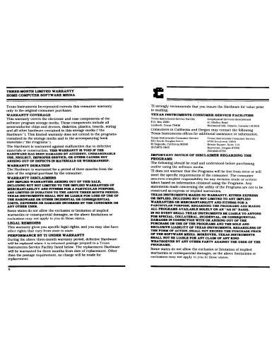 Texas Instruments TI 99-4A Manuals Pack for RocketLauncher ...