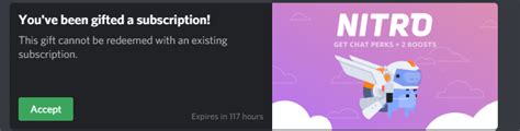 can this be a fake Discord Nitro? I've pressed on the accept and its ...