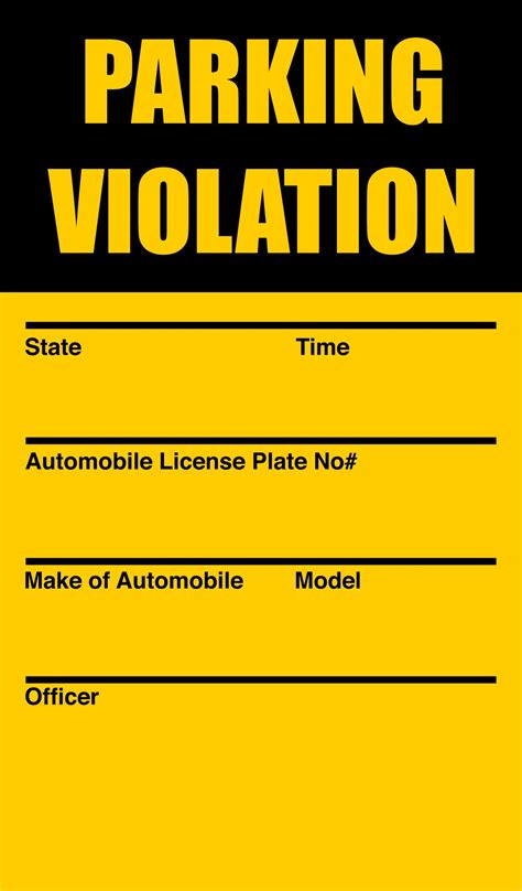 Fake Parking Ticket Template Printable | Paul Smith