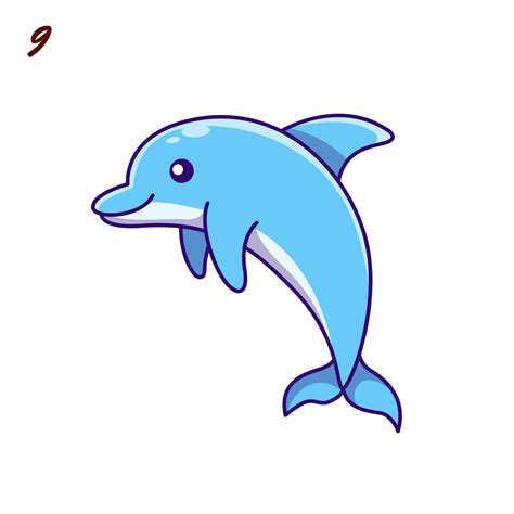 How to Draw a Dolphin: Easy Step-by-Step Dolphin Drawing [With Video ...