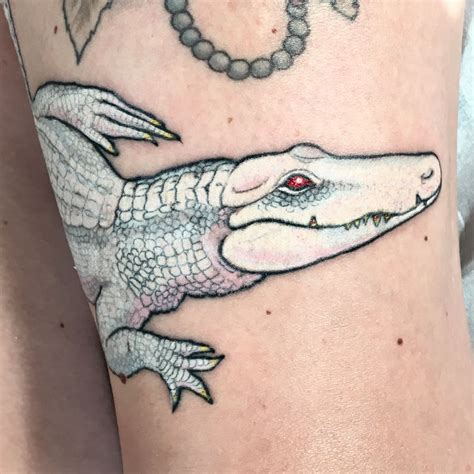 the white alligator! so much fun... | Alligator tattoo, Cool tattoos ...