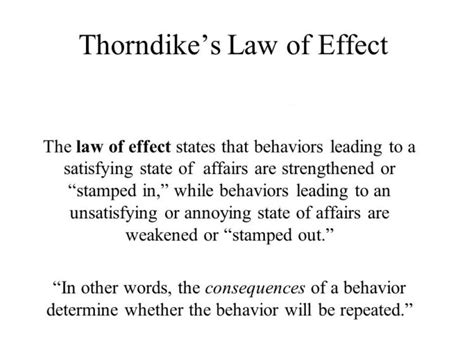 Edward L Thorndike Law of Effect | Thorndike Theory of Learning – Home Deco