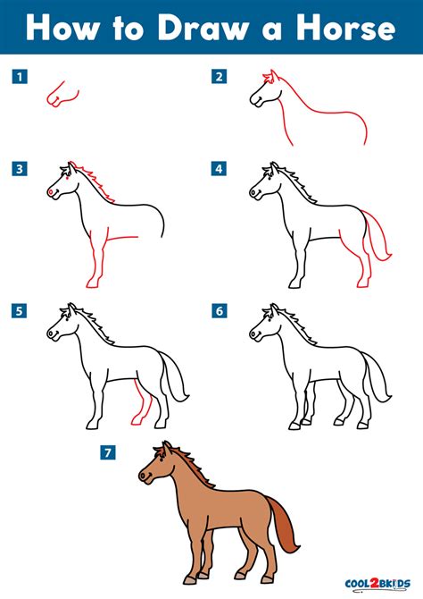 How To Draw A Horse Step By Step