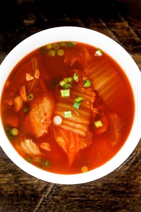 Kimchi Soup with Canned Tuna - My Korean Kitchen