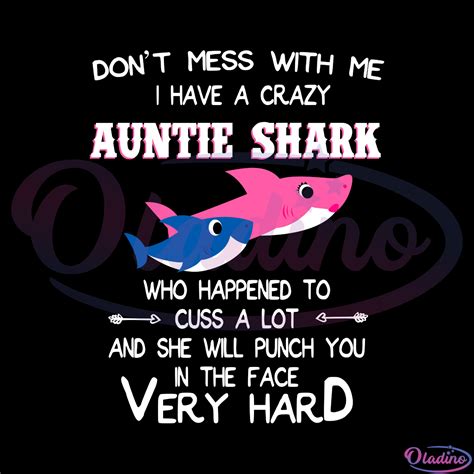 Auntie Shark Auntie SVG Digital File, Auntie Gift, Family Svg - Oladino