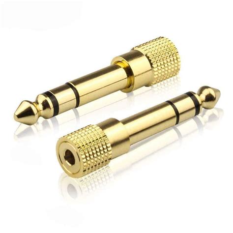 DTOWER 2pcs 6.5mm to 3.5mm Male To Female Jack Adapter Stereo Headphone ...