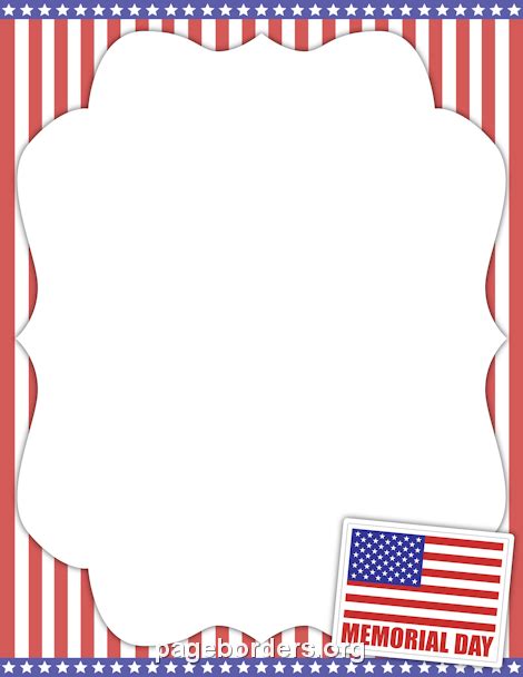 Memorial day border clip art page and vector graphics – Clipartix