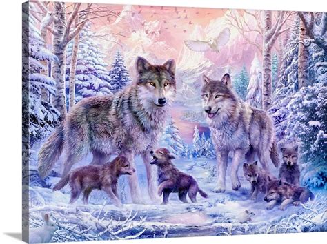 Winter Wolf Family Wall Art, Canvas Prints, Framed Prints, Wall Peels ...