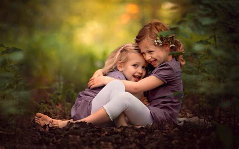 Cute Sister Laughter HD desktop wallpaper : Widescreen : High ...