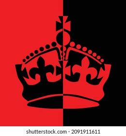 Royal Crown Silhouette Set Over Red Stock Vector (Royalty Free ...