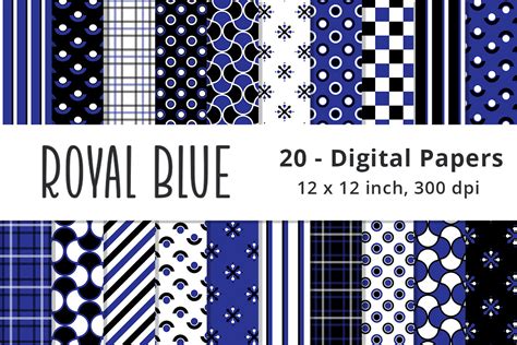 Royal Blue, Black and White Backgrounds Graphic by Lemon Paper Lab ...