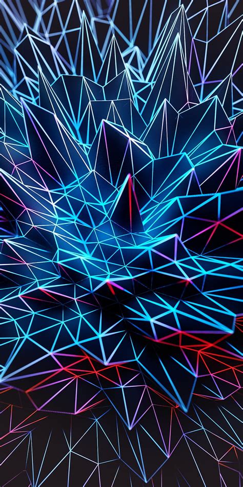 3D shapes, spikes, neon, HD phone wallpaper | Peakpx