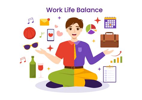 trabajo vida equilibrar vector ilustración de persona equilibrio con ...