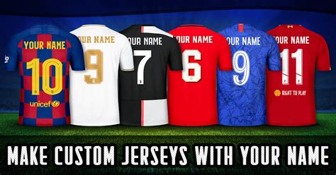 Create custom soccer jerseys with your Name. Soccer jersey maker.