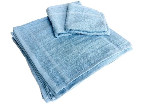 Terry Cloth Wash Rags - 12" x 12" - Blue - Cleaning Rags