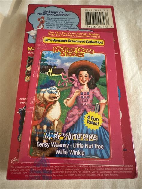 Jim Henson’s Preschool Collection Mother Goose Stories (VHS, 1995 ...