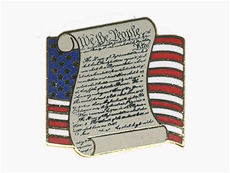 Us Flag Constitution Lapel Pin - Us Constitution Clipart Transparent ...