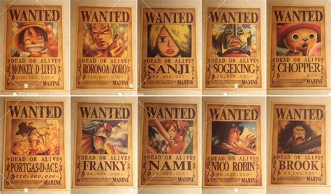 Straw Hat Pirates Wanted Posters