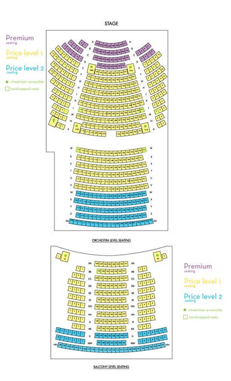 Seating Charts | The Levoy Theatre