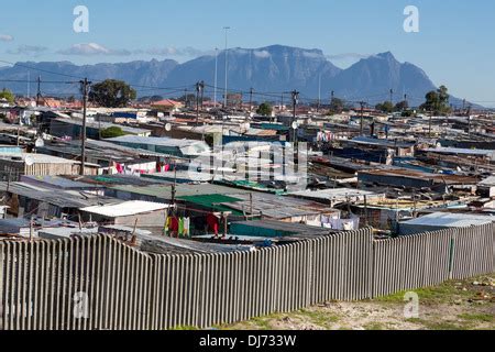 Khayelitsha Township in Cape Town in South Africa. Slum Poverty Poor ...