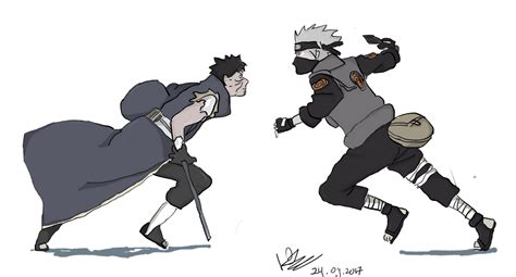 Kakashi vs. Obito by BearKL on DeviantArt