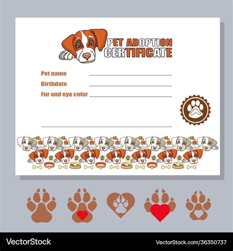 Pet Adoption Certificate Template