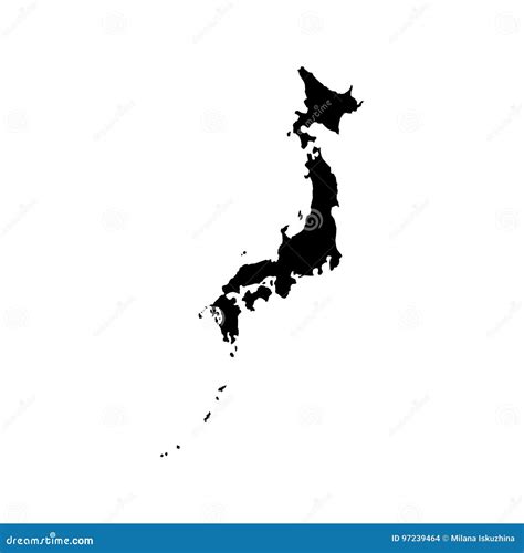 Vector map - Japan stock vector. Illustration of concept - 97239464