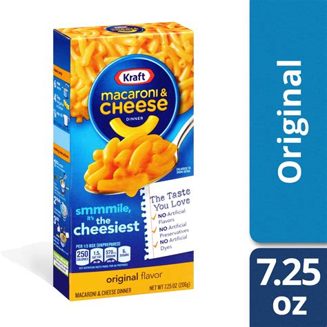 Kraft Original Flavor Mac and Cheese, 7.25 oz Box - Walmart.com ...