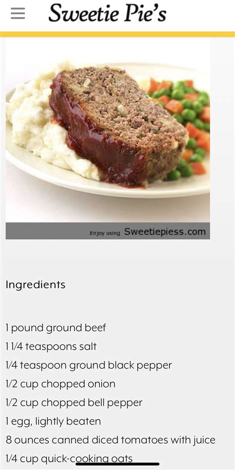 Sweetie Pies Meatloaf Recipe | Bryont Blog