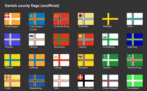 Flags for the former counties of Denmark : vexillology