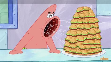 Patrick eating burgers spongebob Blank Template - Imgflip