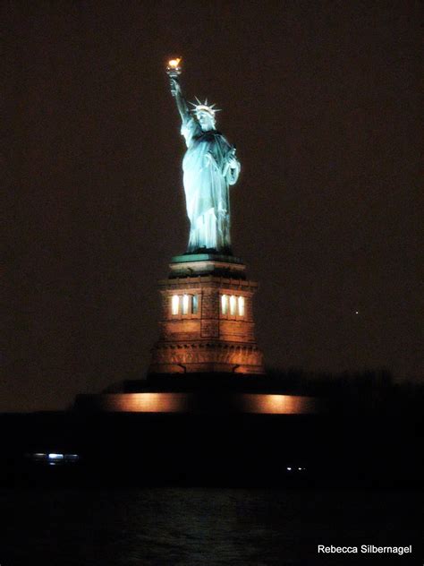 Statue of Liberty at night. NYC.