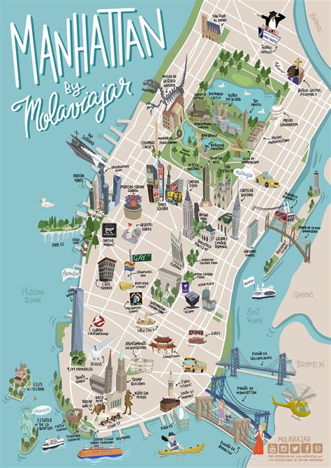 Mapa de Nueva York | Mapa turístico, Mapa de viagem, Cidade de new york