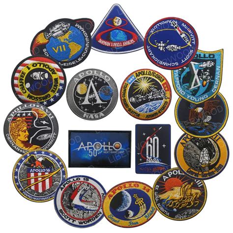 VINTAGE ORIGINAL APOLLO 11 VOYAGER EMBLEMS BACK SPACE PATCH Collage USA ...