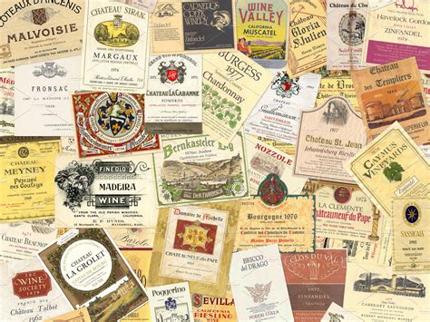 Old vintage wine bottle labels | Creative Market