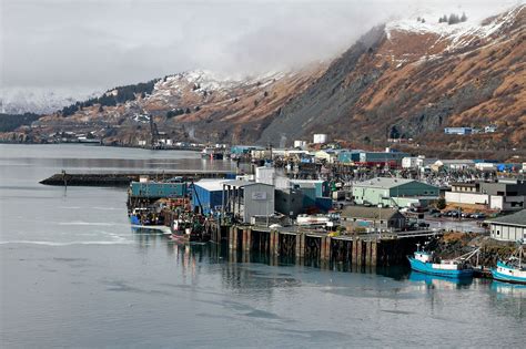 Kodiak City, this is the dock by the Trident Cannery. The mountain in ...