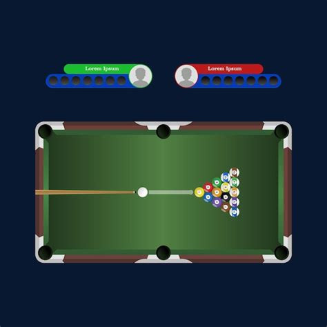 Premium Vector | Billiard table design with attractive colors