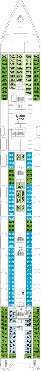 MSC Sinfonia Deck plan & cabin plan