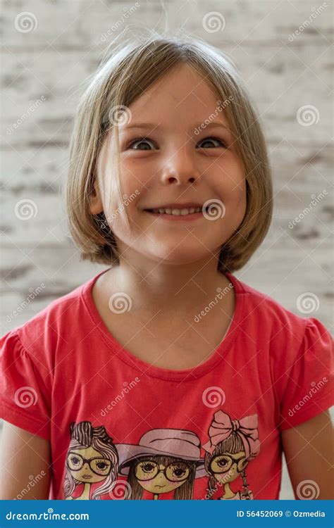 Little Girl with Funny Face Stock Image - Image of face, expression ...